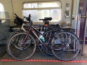 Image of bicycles stowed on public transportation