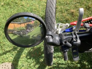 Close up image of a touring bicycle tire