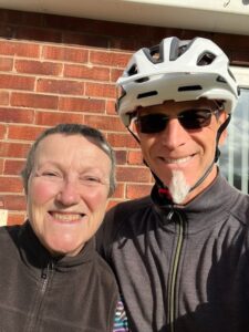 Man and woman smiling